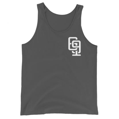 "619" Men’s Staple Tank Top | Bella + Canvas 3480 | 2 White Logos Including Outside Back Label Logo