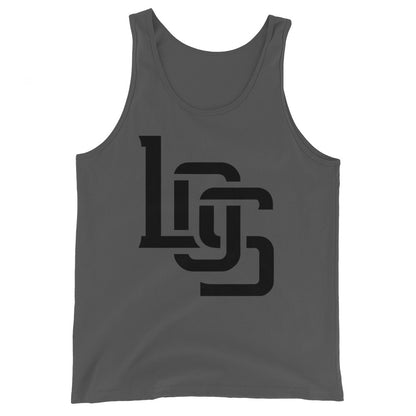 "LOS" Men’s Staple Tank Top | Bella + Canvas 3480 | 2 Black Logos Including Large Back Logo