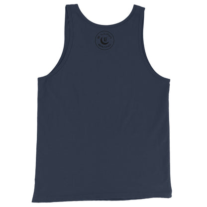 "619" Men’s Staple Tank Top | Bella + Canvas 3480 | 2 Black Logos Including Outside Back Label Logo