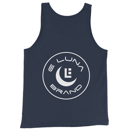 "619" Men’s Staple Tank Top | Bella + Canvas 3480 | 2 White Logos Including Large Back Logo