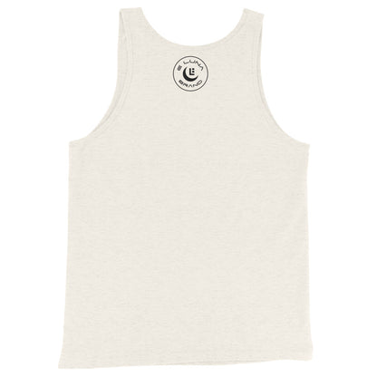 "LOS" Men’s Staple Tank Top | Bella + Canvas 3480 | 2 Black Logos Including Outside Back Label Logo