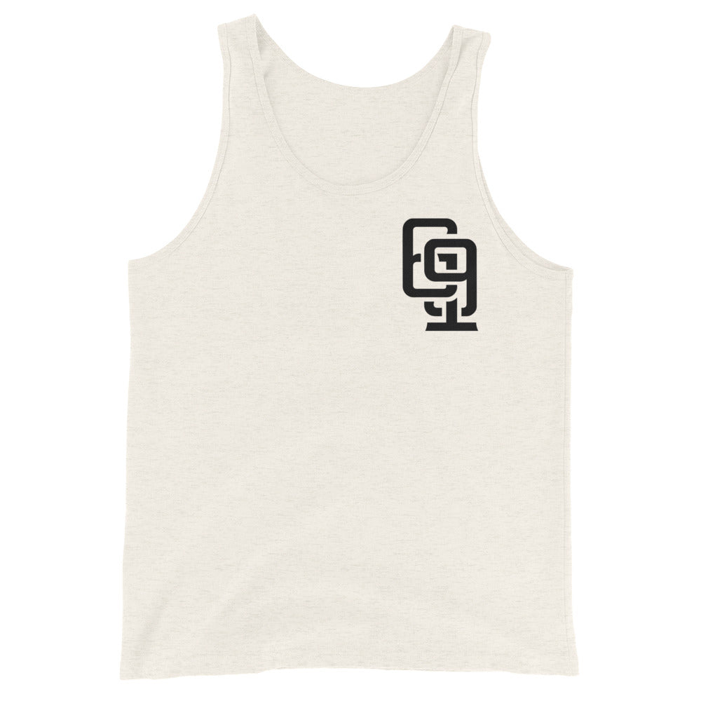 "619" Men’s Staple Tank Top | Bella + Canvas 3480 | 2 Black Logos Including Large Back Logo