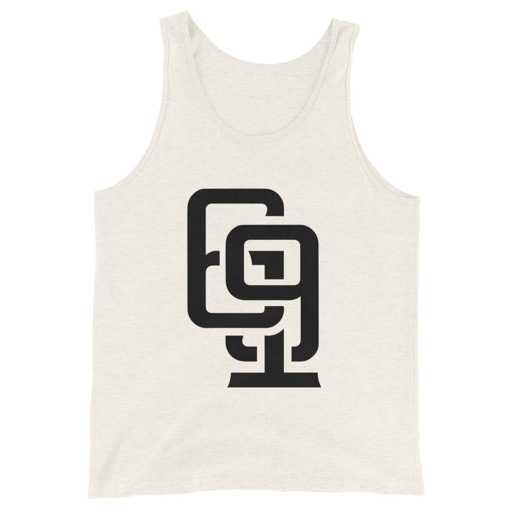 "619" Men’s Staple Tank Top | Bella + Canvas 3480 | 2 Black Logos Including Large Back Logo