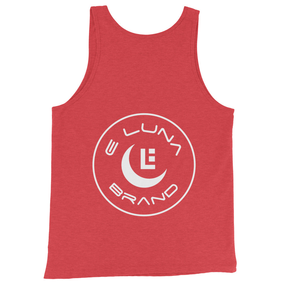 "619" Men’s Staple Tank Top | Bella + Canvas 3480 | 2 White Logos Including Large Back Logo