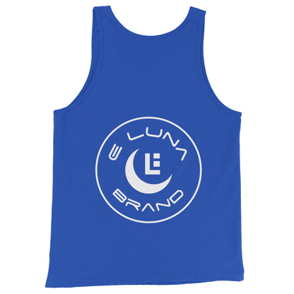 "619" Men’s Staple Tank Top | Bella + Canvas 3480 | 2 White Logos Including Large Back Logo