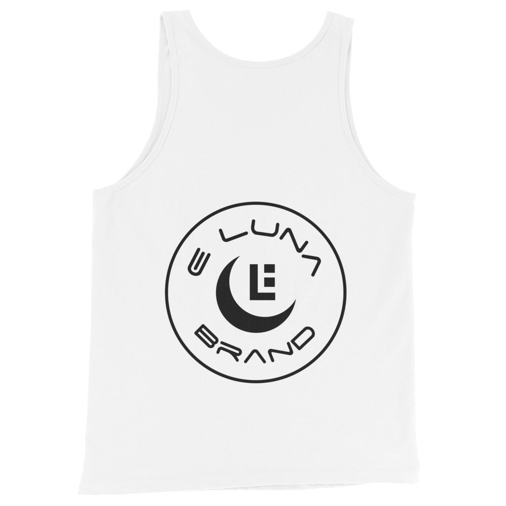 "LOS" Men’s Staple Tank Top | Bella + Canvas 3480 | 2 Black Logos Including Large Back Logo