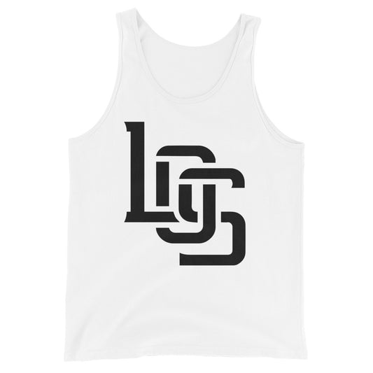 "LOS" Men’s Staple Tank Top | Bella + Canvas 3480 | 2 Black Logos Including Large Back Logo