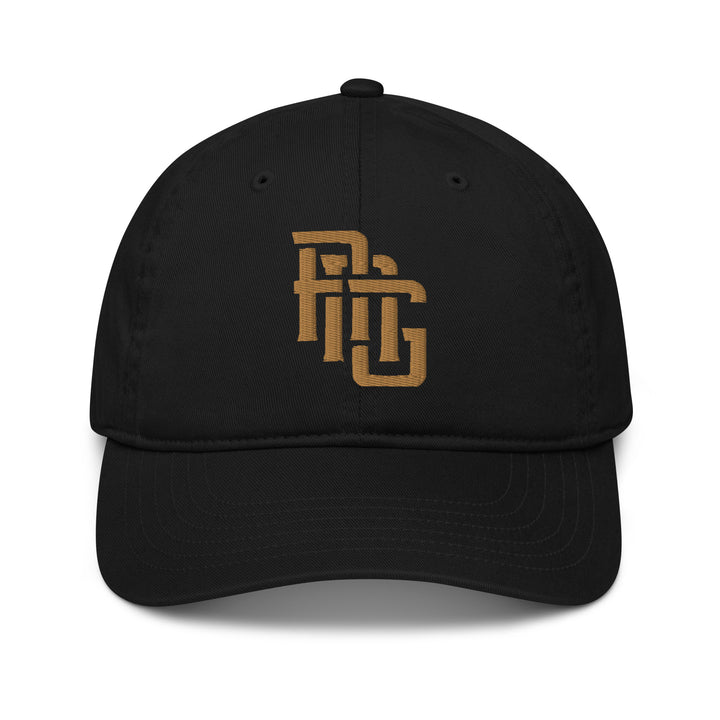 "ANG" Organic Baseball Cap | E Luna Brand ESSENTIAL | 2 Old Gold Thread Logos