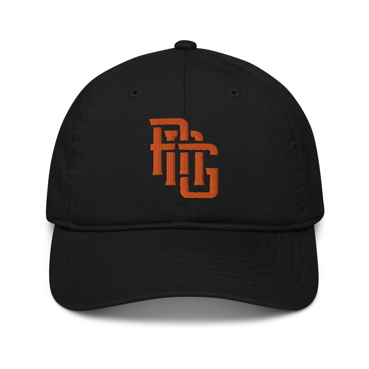 "ANG" Organic Baseball Cap | E Luna Brand ESSENTIAL | 2 Orange Thread Logos