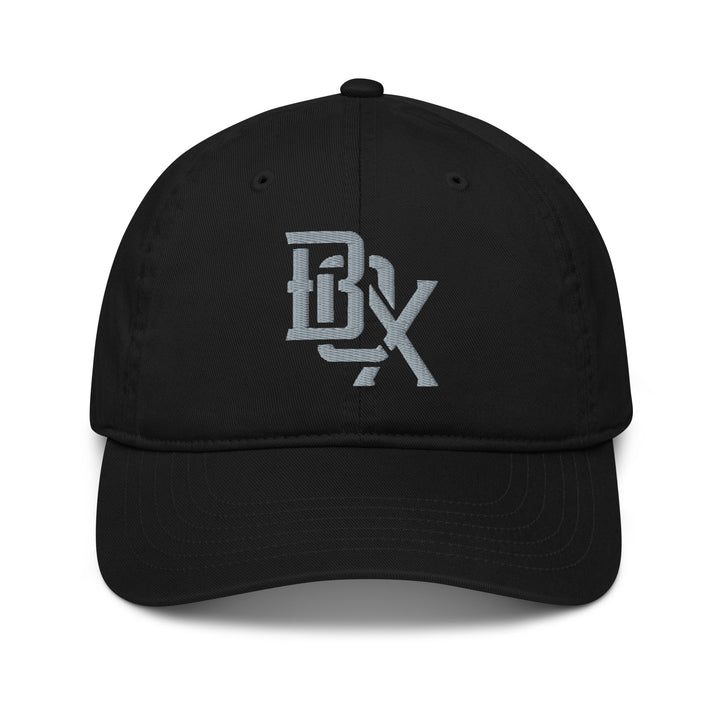 "BOX" Organic Baseball Cap | E Luna Brand ESSENTIAL | 2 Grey Thread Logos