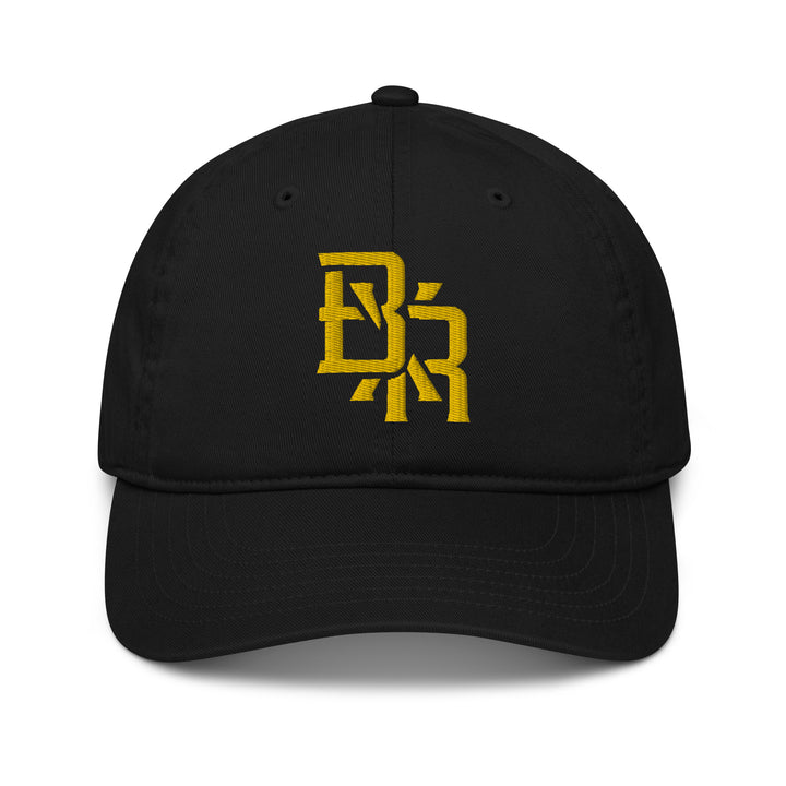 "BXR" Organic Baseball Cap | E Luna Brand ESSENTIAL | 2 Gold Thread Logos