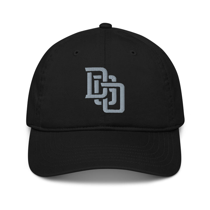 "DGO" Organic Baseball Cap | E Luna Brand SELECT | 3 Grey Thread Logos | 3D Puff Edition