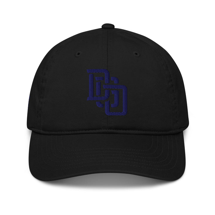 "DGO" Organic Baseball Cap | E Luna Brand PREMIUM | 4 Navy Thread Logos | 3D Puff Edition