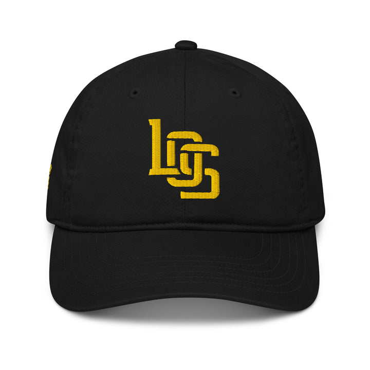 "LOS" Organic Baseball Cap | E Luna Brand PREMIUM | 4 Gold Thread Logos [3D Puff Edition]