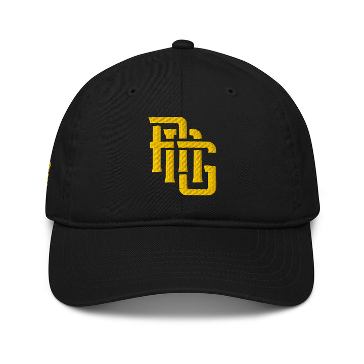 "ANG" Organic Baseball Cap | E Luna Brand PREMIUM | 4 Gold Thread Logos [3D Puff Edition]