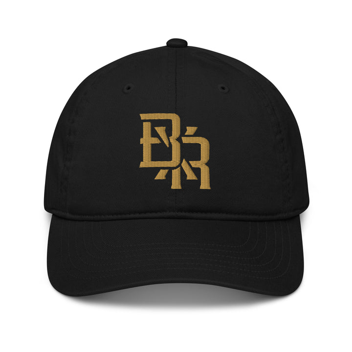 "BXR" Organic Baseball Cap | E Luna Brand SELECT | 3 Old Gold Thread Logos [3D Puff Edition]