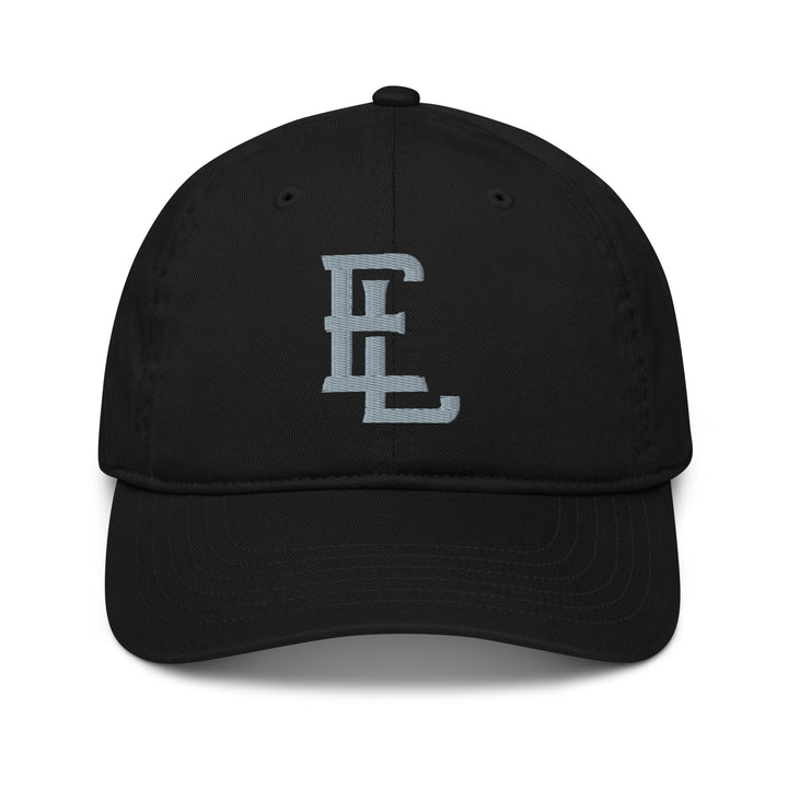 "EL" Organic Baseball Cap | E Luna Brand ESSENTIAL | 2 Grey Thread Logos