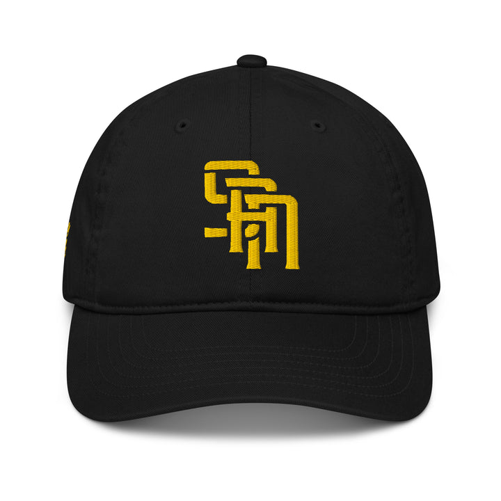 "SAN" 2.0 Organic Baseball Cap | E Luna Brand PREMIUM | 4 Gold Thread Logos | 3D Puff Edition