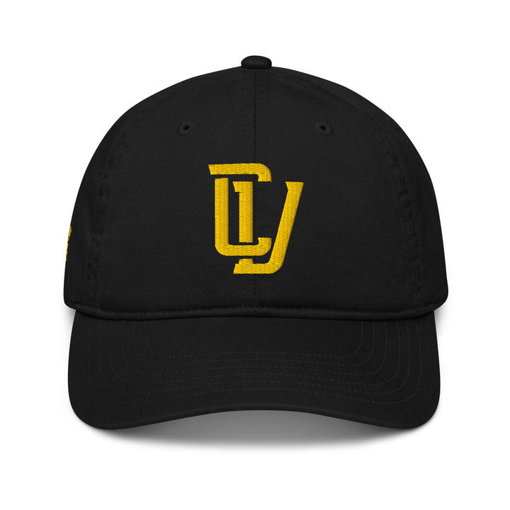 "CV" Organic Baseball Cap | E Luna Brand PREMIUM | 4 Gold Thread Logos | 3D Puff Edition