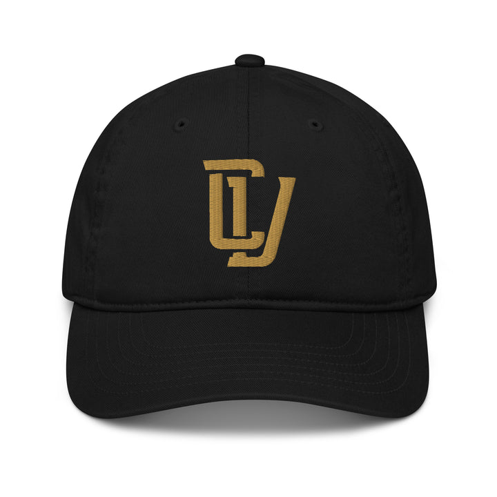 "CV" Organic Baseball Cap | E Luna Brand ESSENTIAL | 2 Old Gold Thread Logos