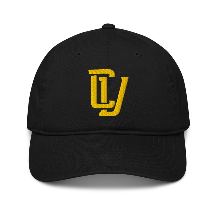 "CV" Organic Baseball Cap | E Luna Brand ESSENTIAL | 2 Gold Thread Logos