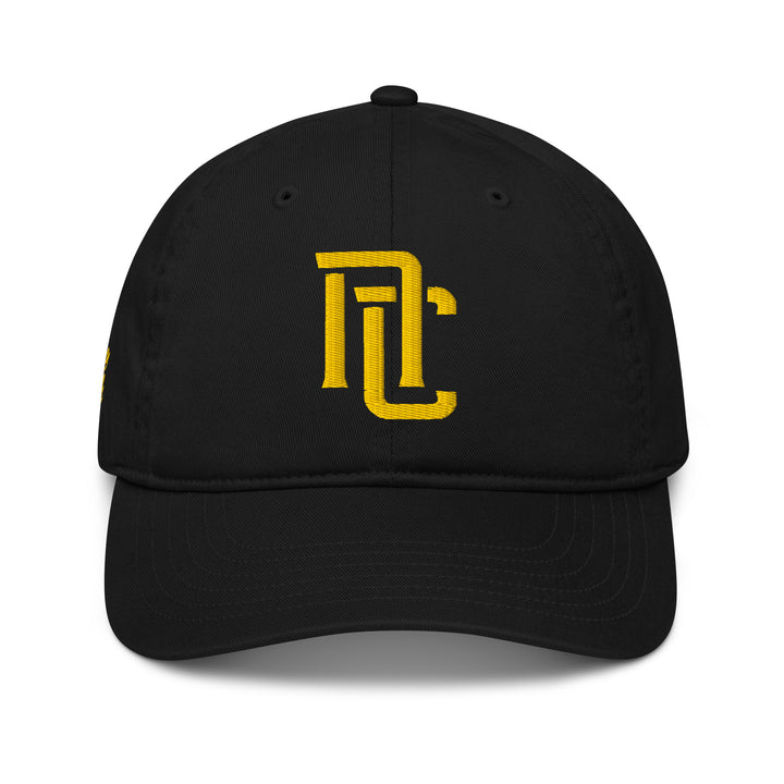 "NC" Organic Baseball Cap | E Luna Brand PREMIUM | 4 Gold Thread Logos | 3D Puff Edition