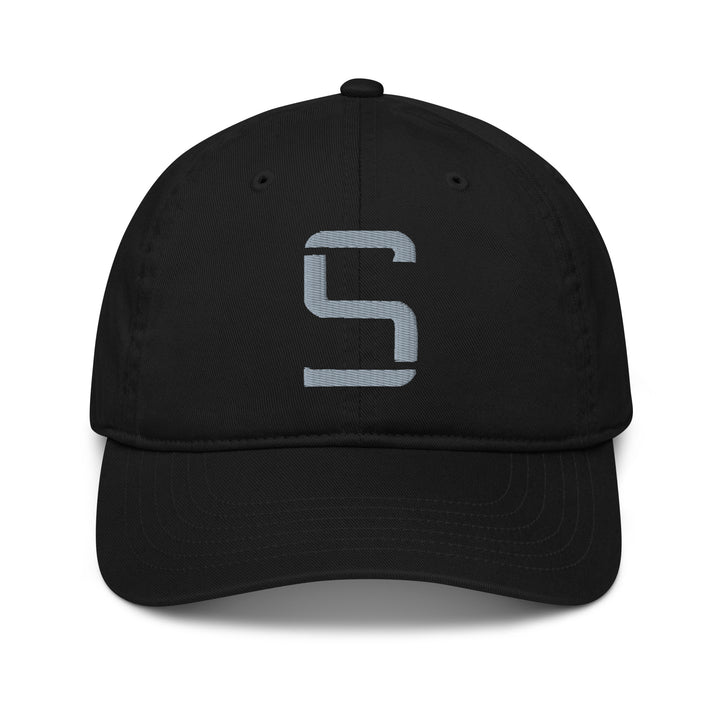 "S" Organic Baseball Cap | E Luna Brand CLASSIC | 1 Grey Thread Logo | 3D Puff Edition