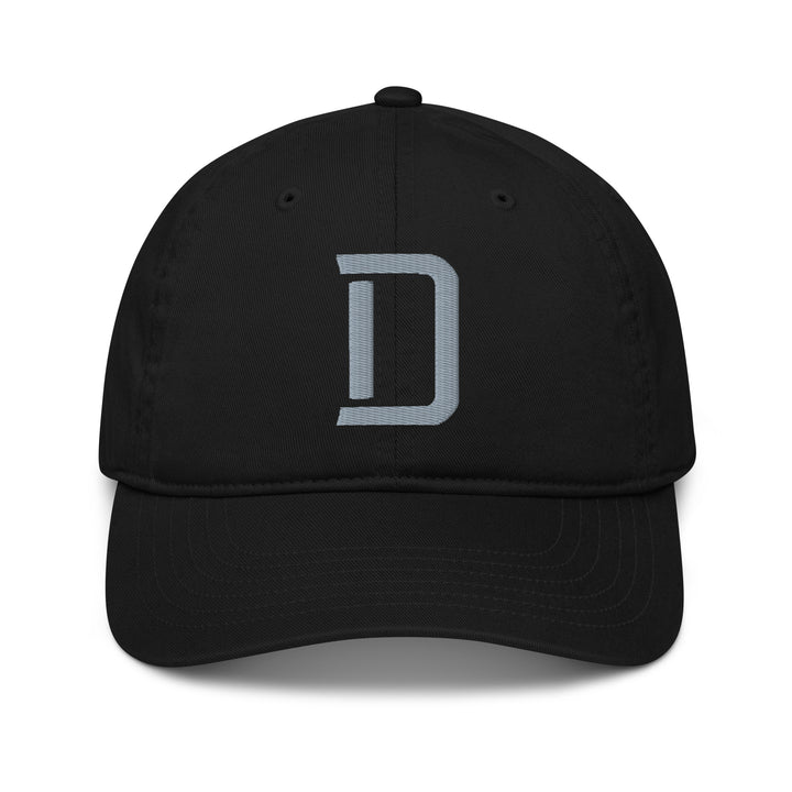 "D" Organic Baseball Cap | E Luna Brand CLASSIC | 1 Grey Thread Logo | 3D Puff Edition