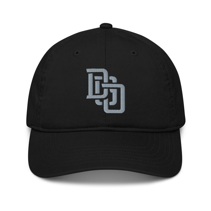 "DGO" Organic Baseball Cap | E Luna Brand ESSENTIAL | 2 Grey Thread Logos | 3D Puff Edition