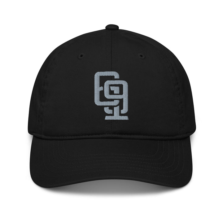 "619" Organic Baseball Cap | E Luna Brand ESSENTIAL | 2 Grey Thread Logos | 3D Puff Edition
