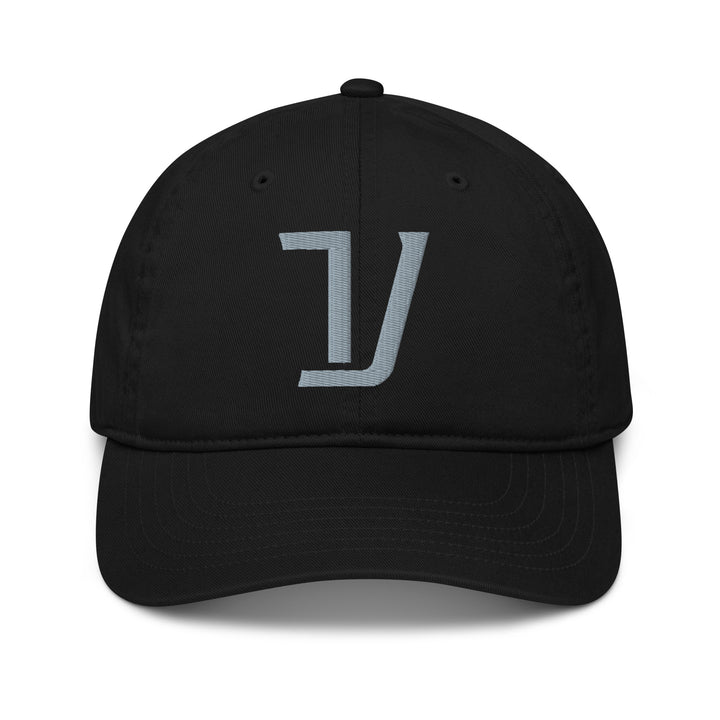 "V" Organic Baseball Cap | E Luna Brand CLASSIC | 1 Grey Thread Logo | 3D Puff Edition