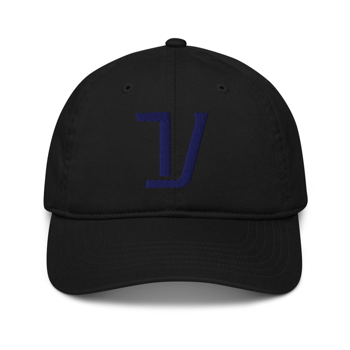 "V" Organic Baseball Cap | E Luna Brand CLASSIC | 1 Navy Thread Logo | 3D Puff Edition