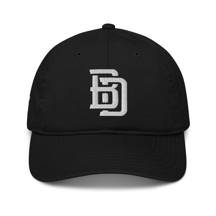 "BD" Organic Baseball Cap | E Luna Brand PREMIUM | 4 White Thread Logos | 3D Puff Edition