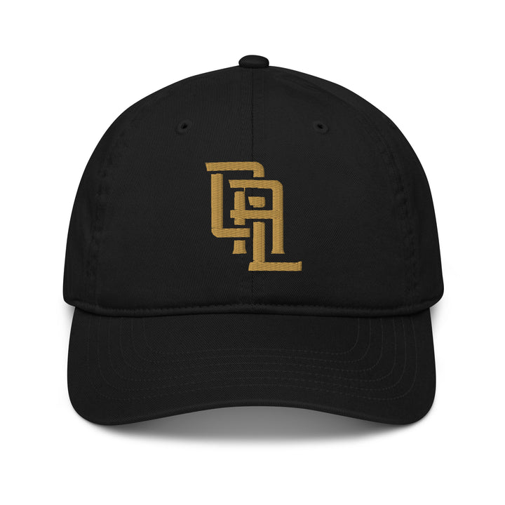"CAL" Organic Baseball Cap | E Luna Brand CLASSIC | 1 Old Gold Thread Logo | 3D Puff Edition