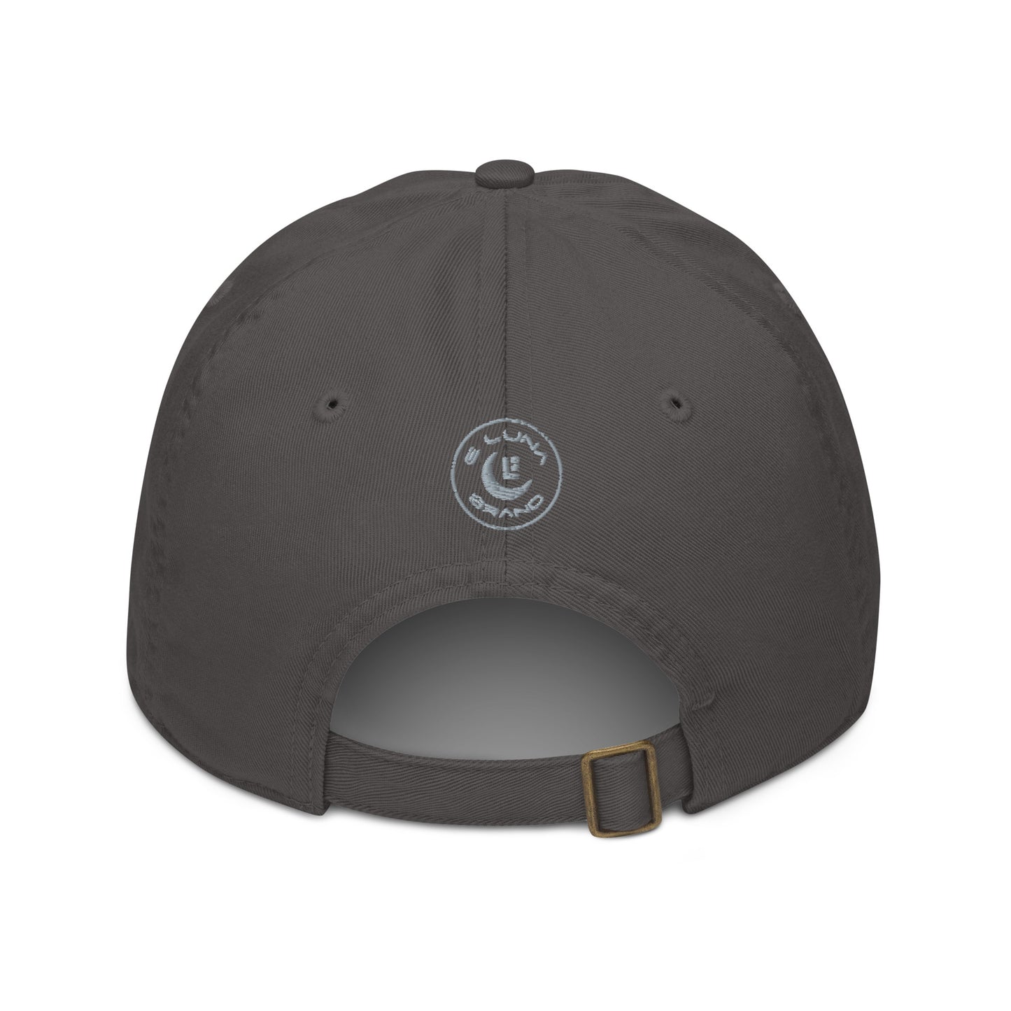 "DGO" Organic Baseball Cap | Econscious EC7000 | E Luna SELECT Tricrest 3 Grey Thread Front, Left Side & Back Logos