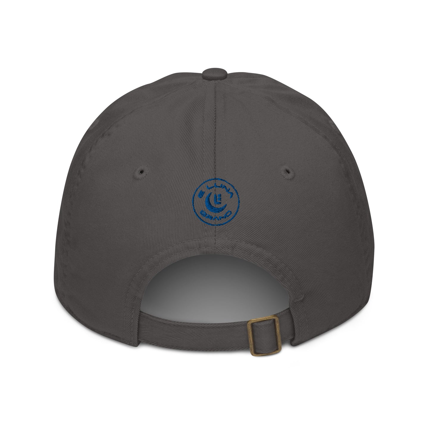 "LOS" Organic Baseball Cap | Econscious EC7000 | E Luna SELECT Tricrest 3 Royal Thread Front, Left Side & Back Logos