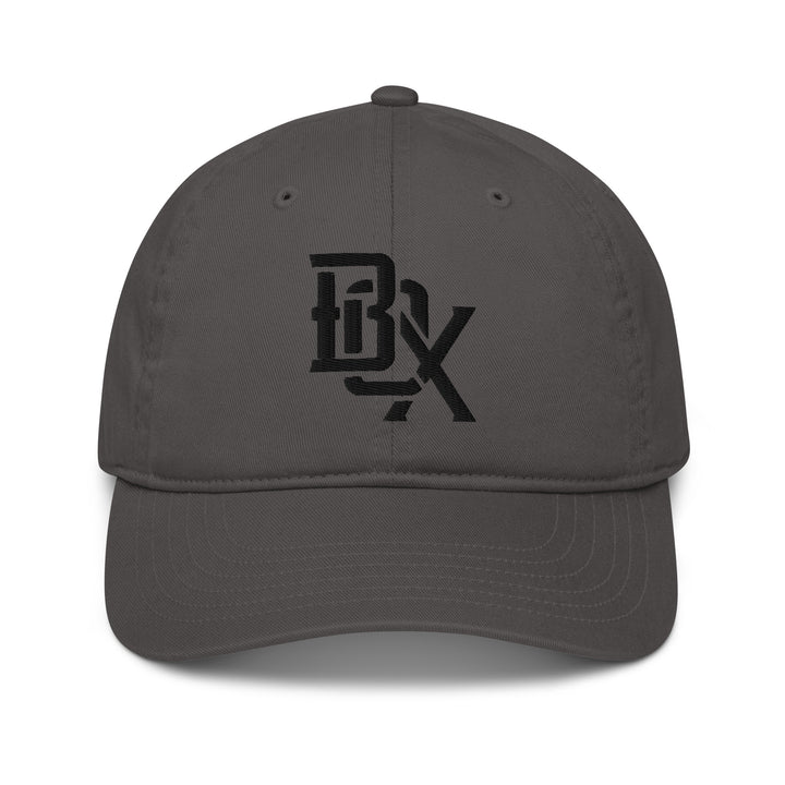 "BOX" Organic Baseball Cap | E Luna Brand ESSENTIAL | 2 Black Thread Logos