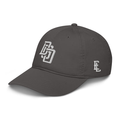 "DGO" Organic Baseball Cap | Econscious EC7000 | E Luna SELECT Tricrest 3 White Thread Front, Left Side & Back Logos