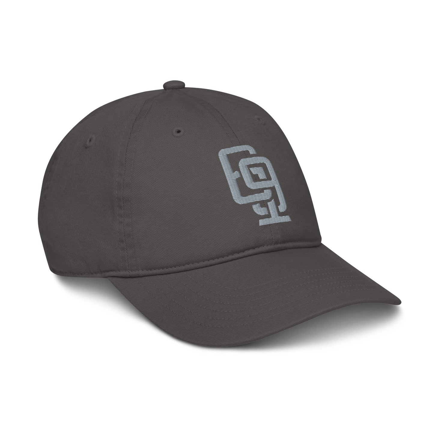 "619" Organic Baseball Cap | E Luna Brand ESSENTIAL | 2 Grey Thread Logos