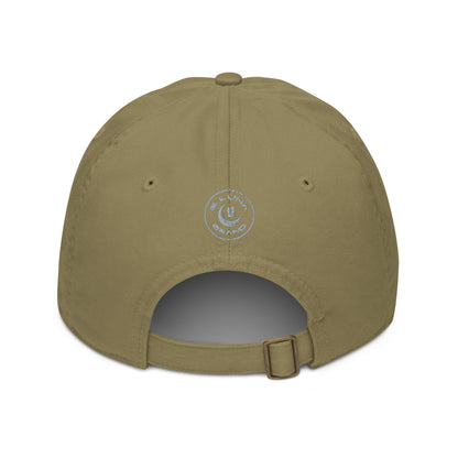 "DGO" Organic Baseball Cap | Econscious EC7000 | E Luna SELECT Tricrest 3 Grey Thread Front, Left Side & Back Logos