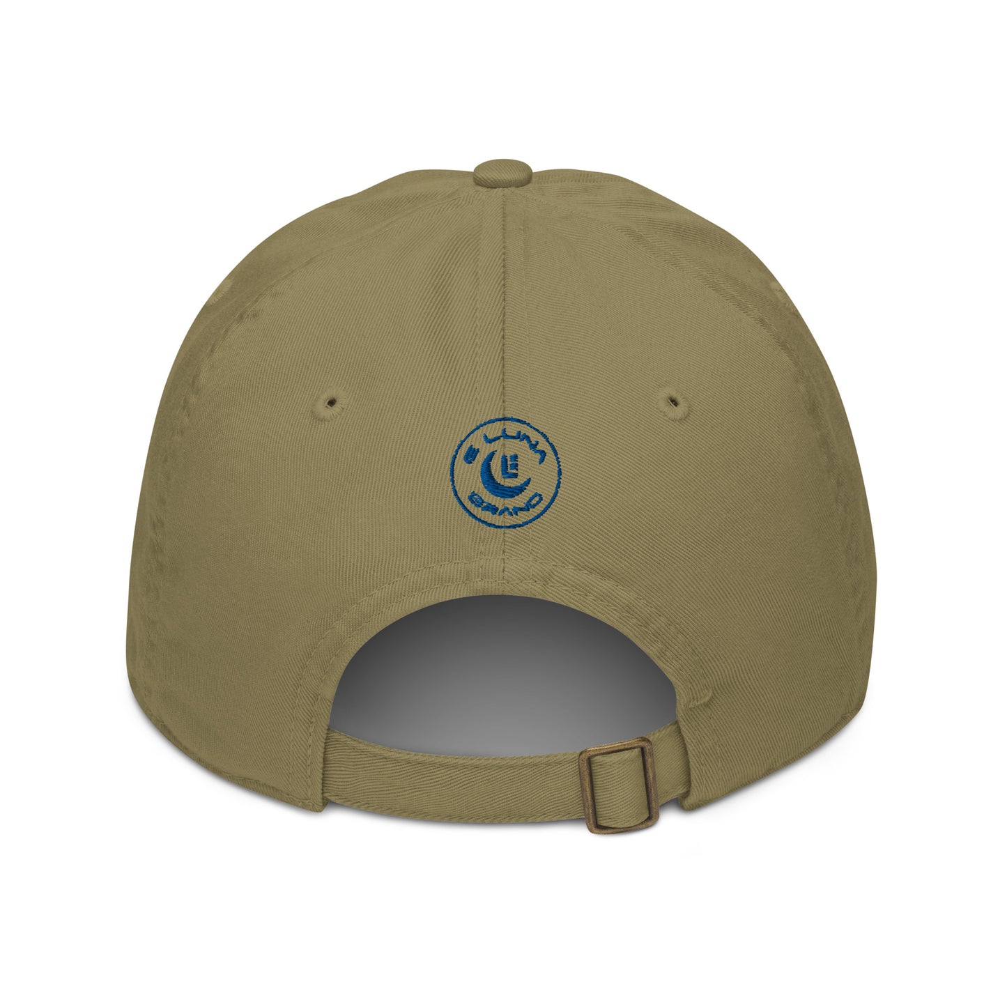 "LOS" Organic Baseball Cap | Econscious EC7000 | E Luna SELECT Tricrest 3 Royal Thread Front, Left Side & Back Logos