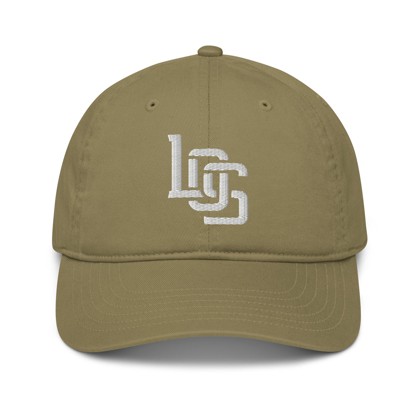 "LOS" Organic Baseball Cap | E Luna Brand ESSENTIAL | 2 White Thread Logos