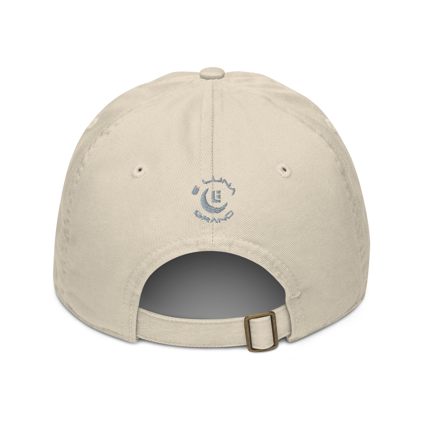 "ANG" Organic Baseball Cap | Econscious EC7000 | E Luna SELECT Tricrest 3 Grey Thread Front, Left Side & Back Logos