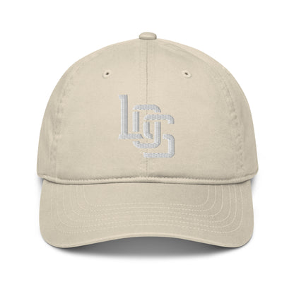 "LOS" Organic Baseball Cap | E Luna Brand ESSENTIAL | 2 White Thread Logos