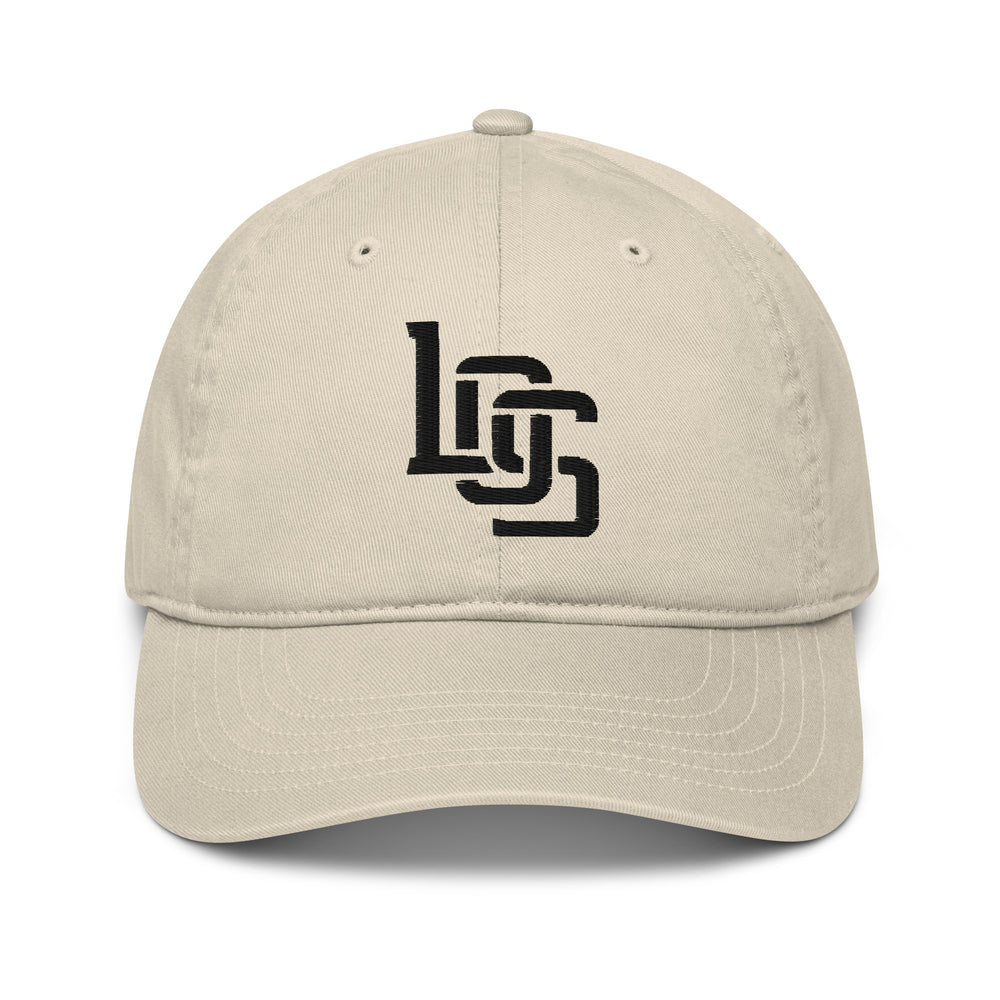 "LOS" Organic Baseball Cap | E Luna Brand ESSENTIAL | 2 Black Thread Logos