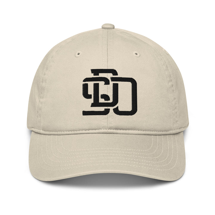 "SDO" Organic Baseball Cap | E Luna Brand CLASSIC | 1 Black Thread Logo | 3D Puff Edition