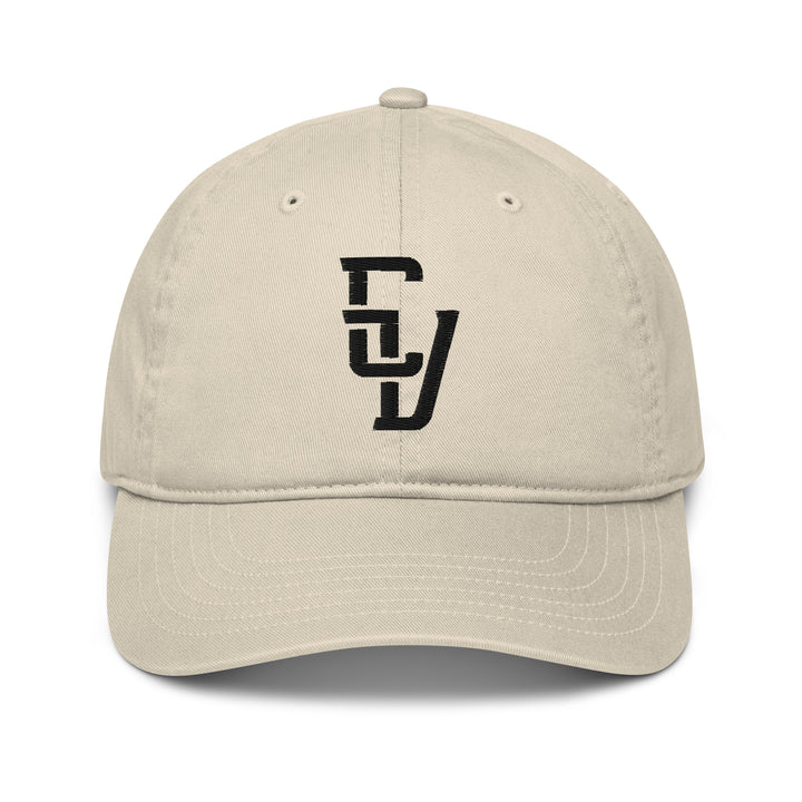 "CV" 2.0 Organic Baseball Cap | E Luna Brand CLASSIC | 1 Black Thread Logo | 3D Puff Edition