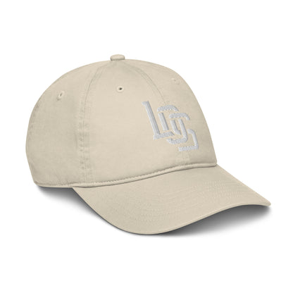 "LOS" Organic Baseball Cap | E Luna Brand ESSENTIAL | 2 White Thread Logos