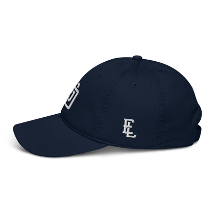 "DGO" Organic Baseball Cap | Econscious EC7000 | E Luna SELECT Tricrest 3 White Thread Front, Left Side & Back Logos