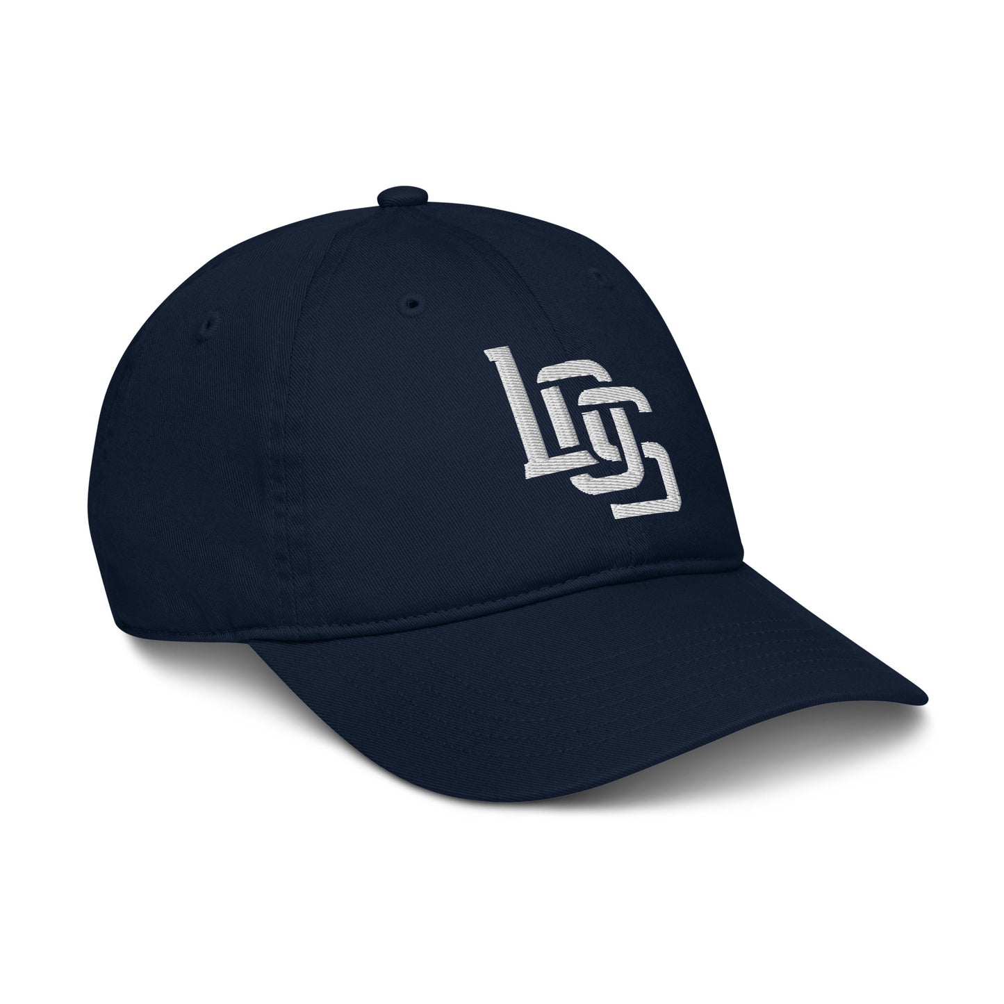 "LOS" Organic Baseball Cap | E Luna Brand ESSENTIAL | 2 White Thread Logos